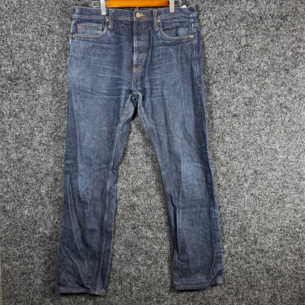 The Unbranded Brand UB201 Tapered Fit 14.5oz Indigo Selvedge Denim Jeans Mens 36